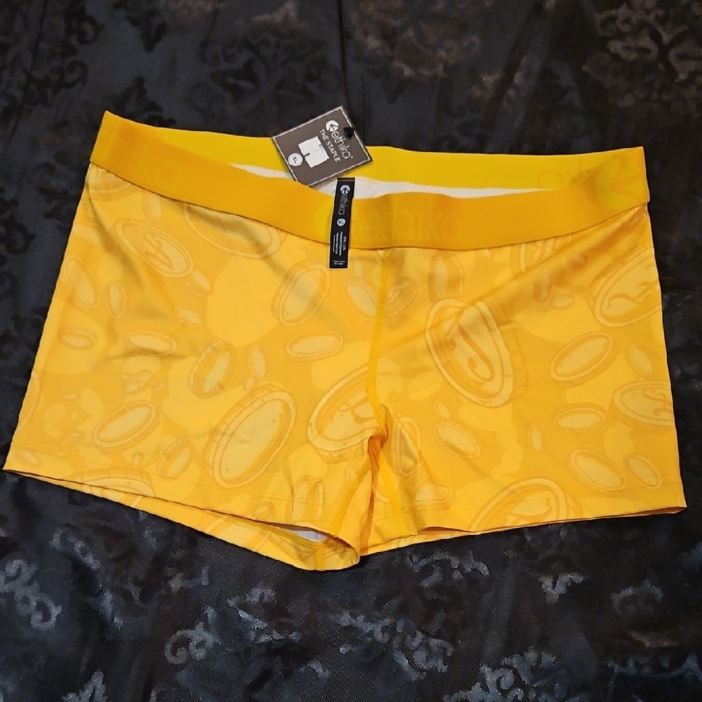 Ethika Women's Athletic Shorts in Bright Yellow